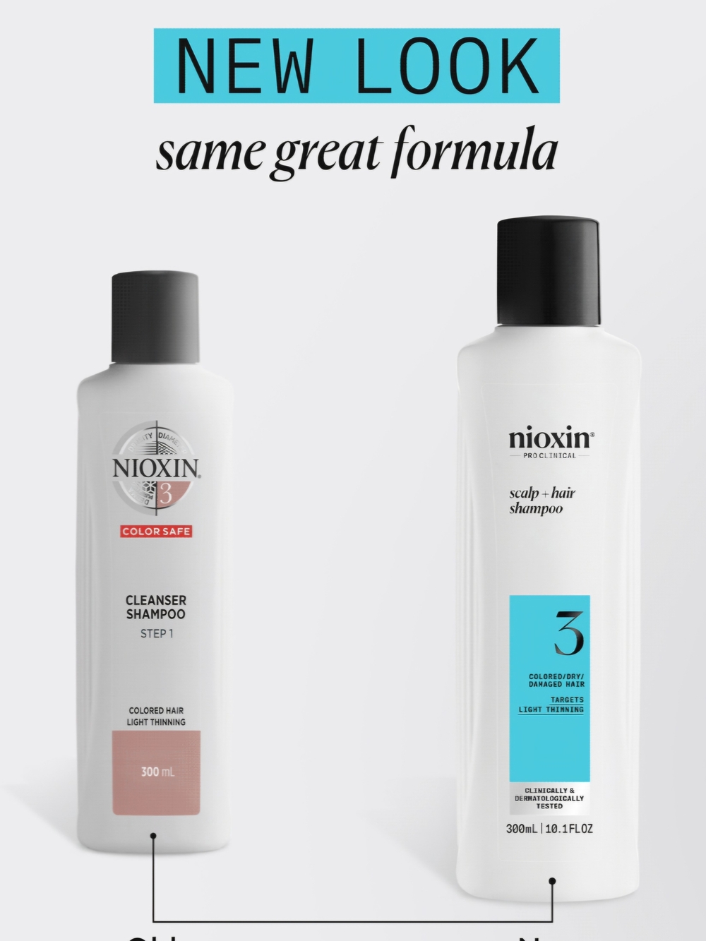 Nioxin System 3 Cleanser Shampoo for Light Thinning - White